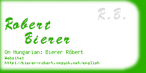 robert bierer business card